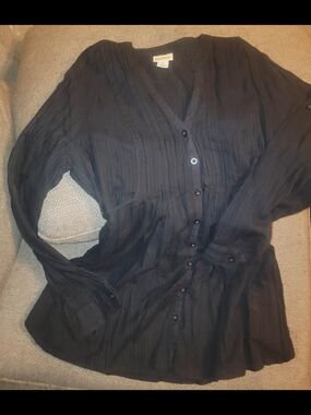 Motherhood Maternity Black Button-Down Maternity Shirt